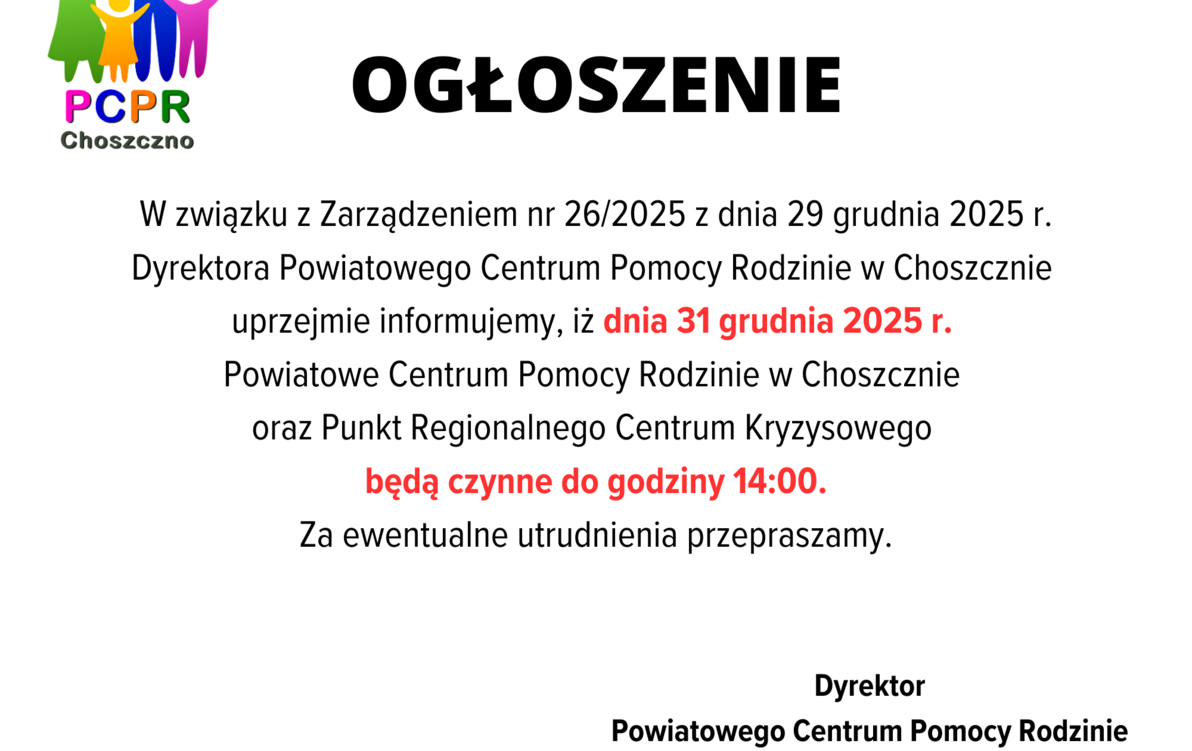 Zdjęcie do Ogłoszenie