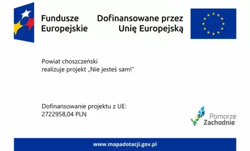 Plakat projektu 'Nie jesteś sam!' 